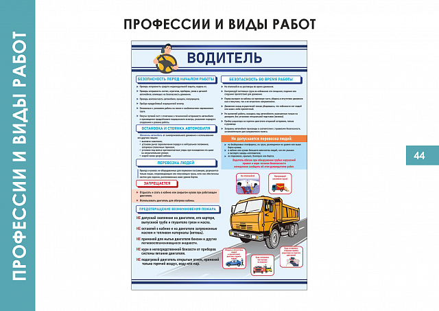 Плакаты по  Профессиям и видам работ