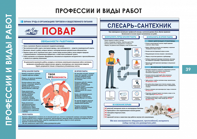 Плакаты по  Профессиям и видам работ